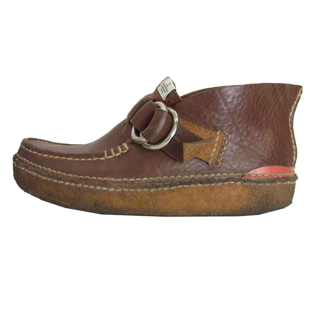 VISVIM ビズビム Ring Moccasin ダブル リング モカシン レザー ブーツ ダークブラウン系 27cm【中古】