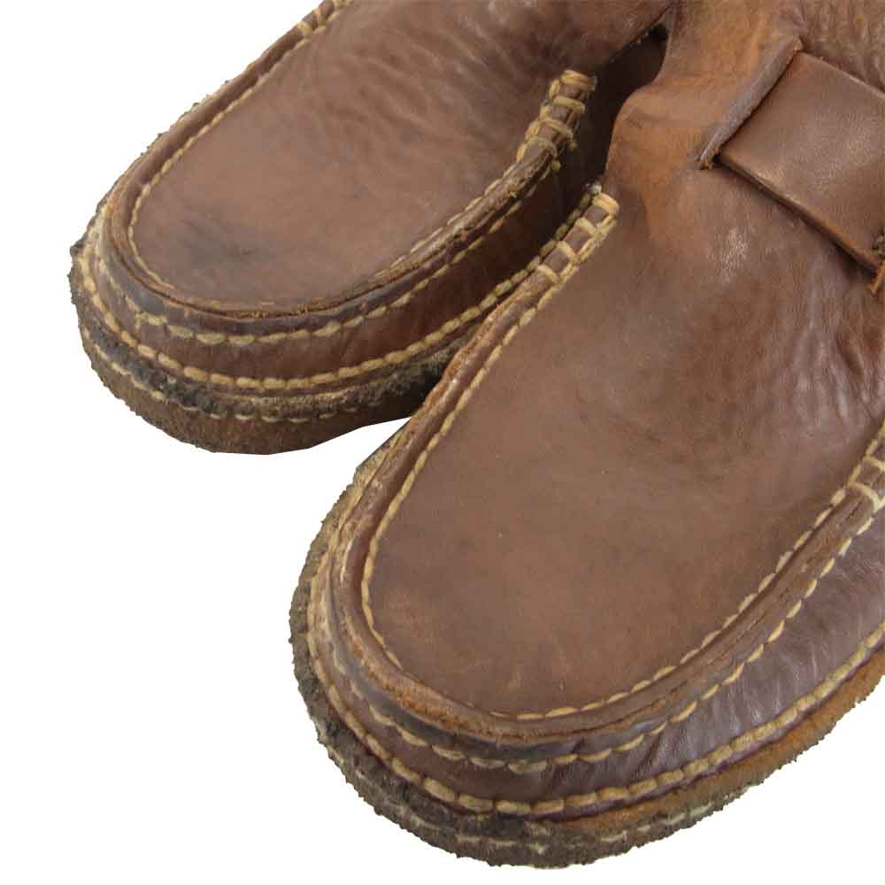 VISVIM ビズビム Ring Moccasin ダブル リング モカシン レザー ブーツ ダークブラウン系 27cm【中古】
