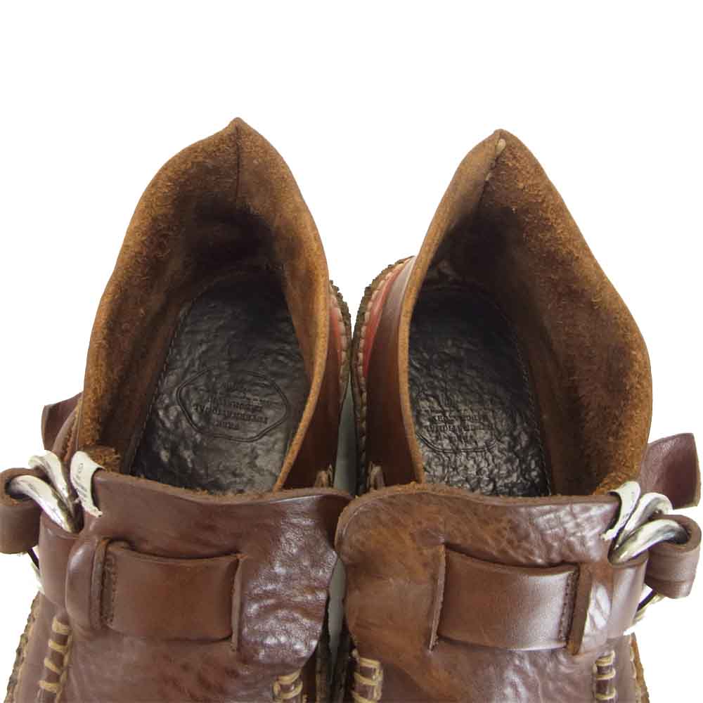VISVIM ビズビム Ring Moccasin ダブル リング モカシン レザー ブーツ ダークブラウン系 27cm【中古】