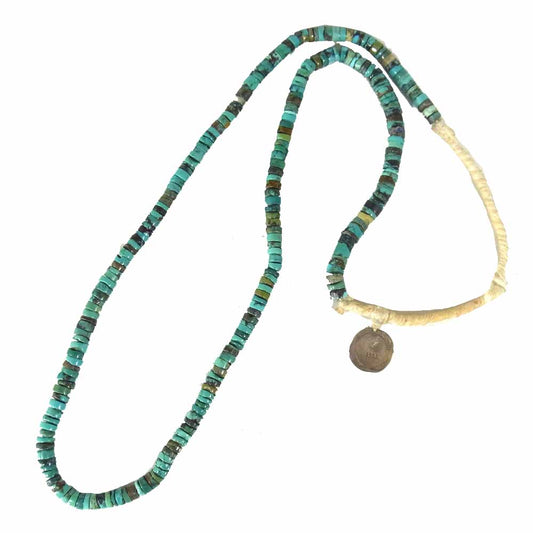 VISVIM ビズビム turquoise necklace ターコイズ ビーズ ネックレス ライトブルー系【中古】