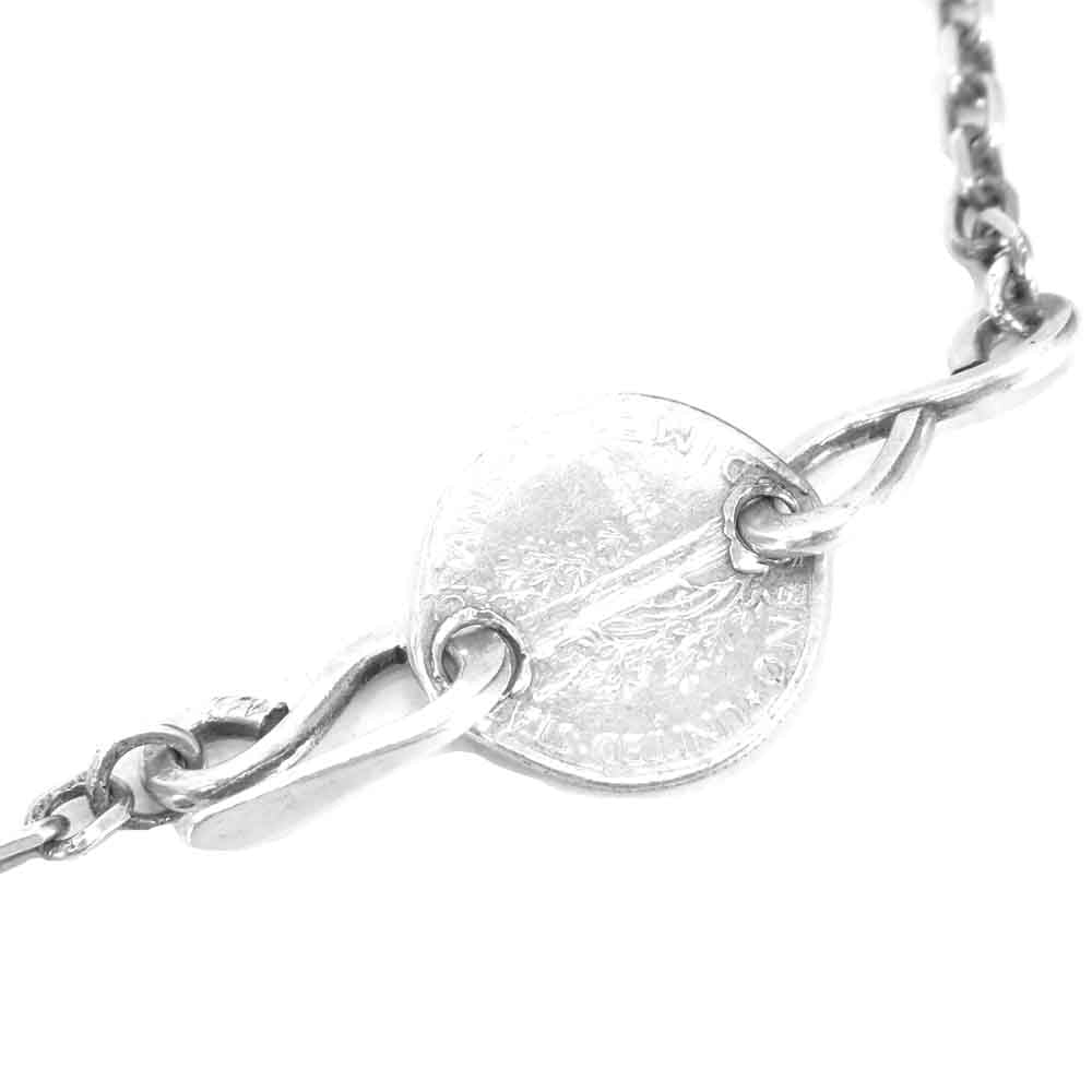 LARRY SMITH ラリースミス フェザー タタキ メタル カスタム ネックレス シルバー系 ゴールド系【中古】