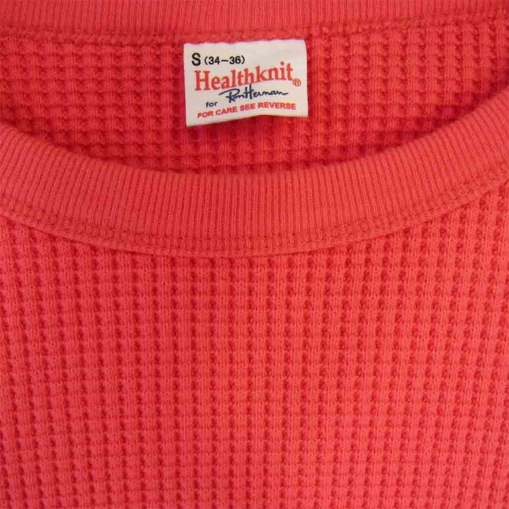 Ron Herman ロンハーマン × ヘルスニット サーマル ワッフル ピンク系 S【中古】