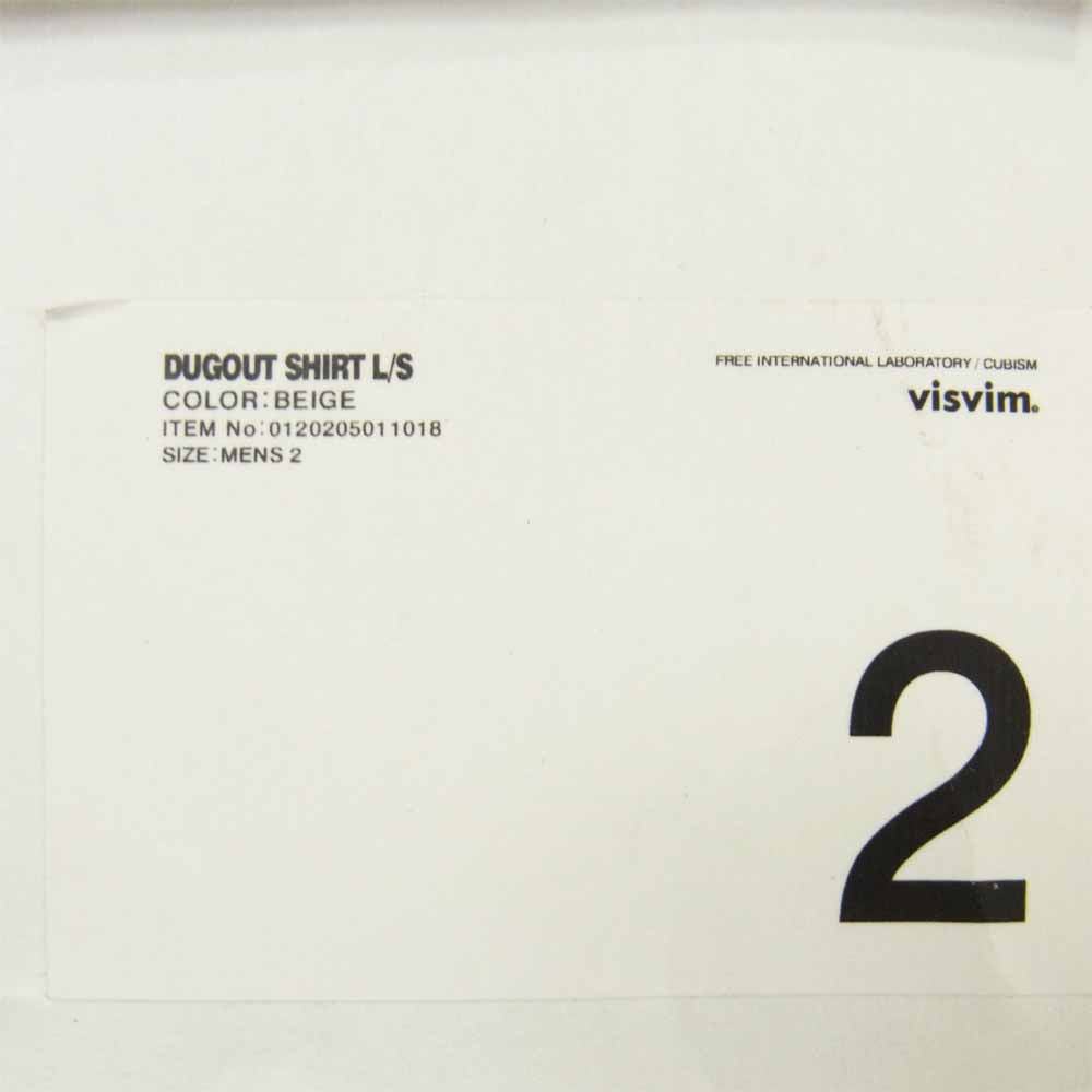 VISVIM ビズビム 0118105011018 DUGOUT SHIRT L/S 長袖 シャツ ベージュ系 M【極上美品】【中古】
