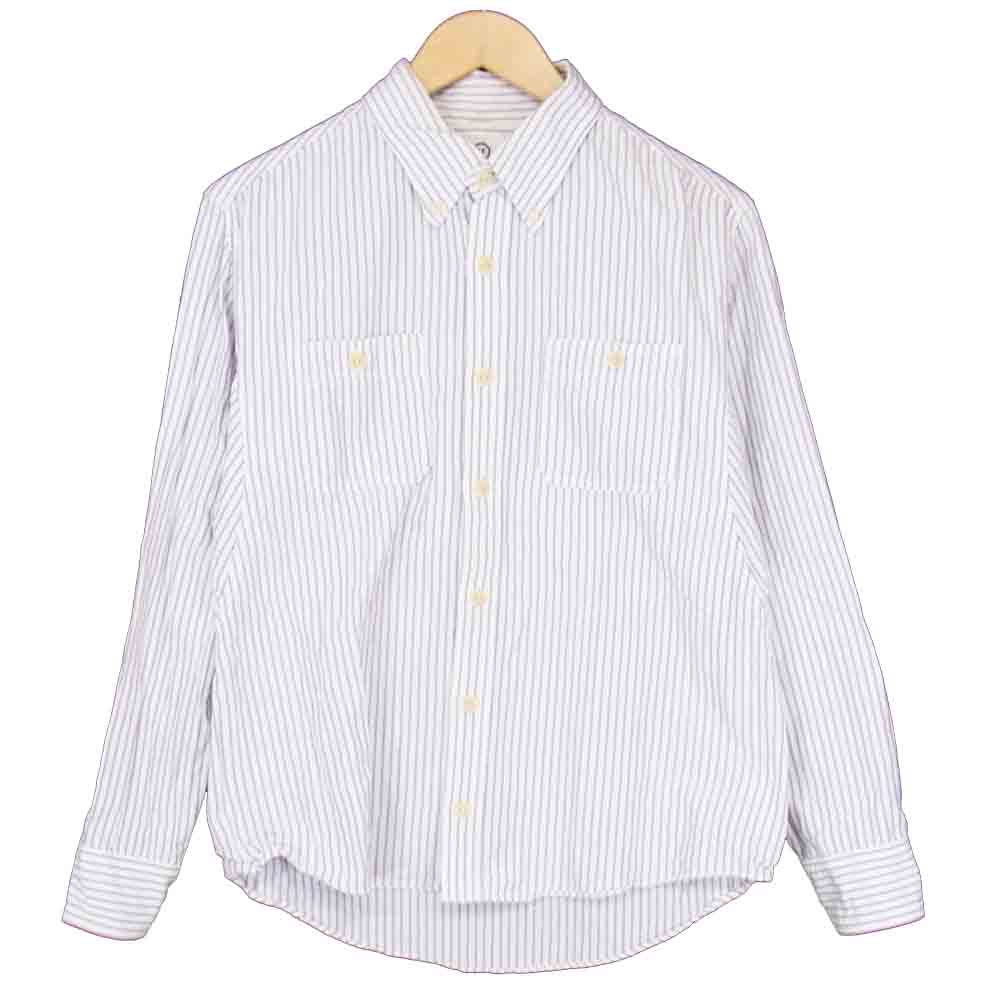 VISVIM ビズビム ストライプ シャツ パープル系 S【中古】