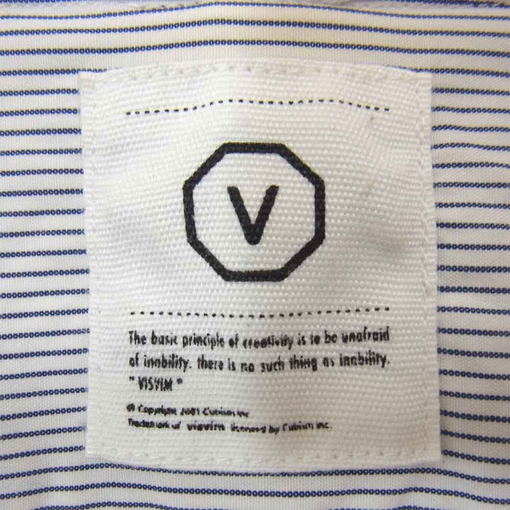 VISVIM ビズビム ストライプ 長袖 シャツ ブルー系 S【中古】
