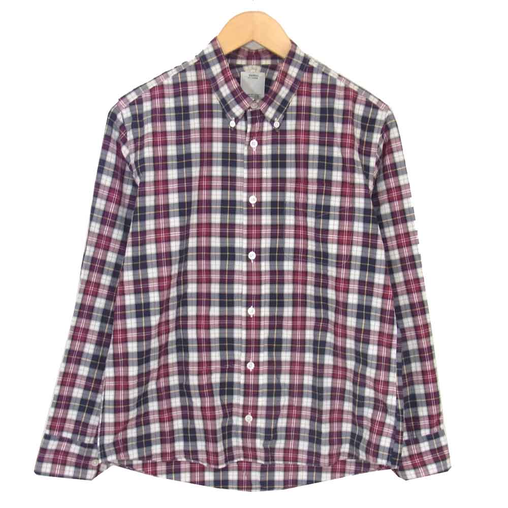 VISVIM ビズビム チェック 長袖 シャツ レッド系 S【中古】