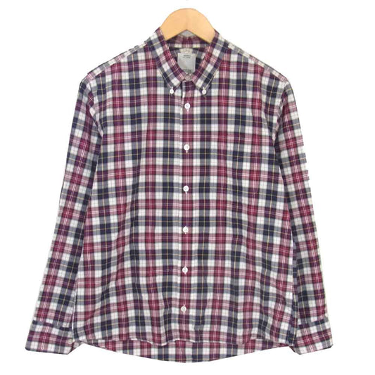 VISVIM ビズビム チェック 長袖 シャツ レッド系 S【中古】