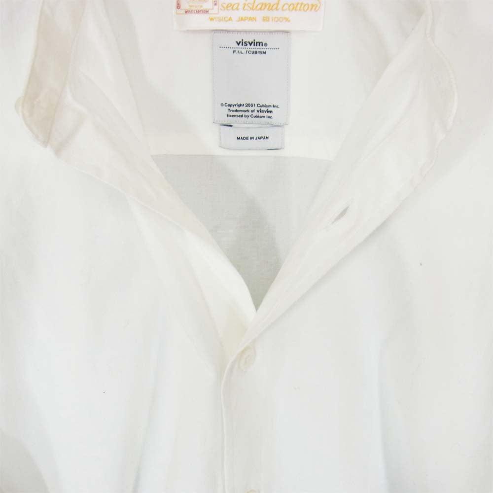 VISVIM ビズビム VS0001521 バンドカラー 長袖 シャツ ホワイト系 M【中古】