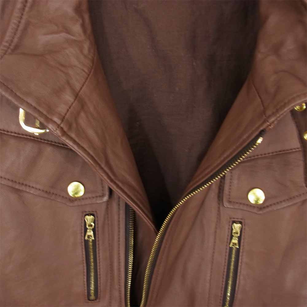 SOPHNET. ソフネット SOPH-78012 レザー ジャケット ブルゾン ブラウン系 S【中古】
