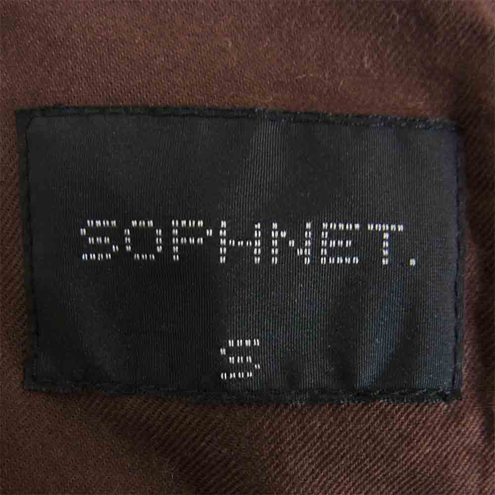 SOPHNET. ソフネット SOPH-78012 レザー ジャケット ブルゾン ブラウン系 S【中古】