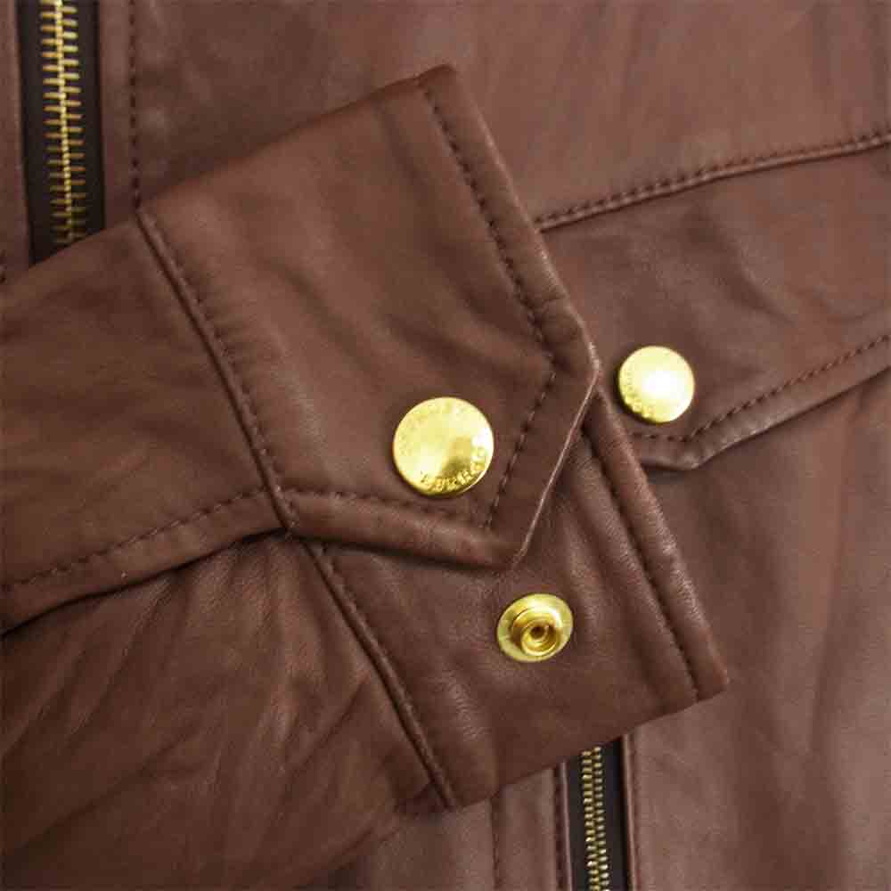 SOPHNET. ソフネット SOPH-78012 レザー ジャケット ブルゾン ブラウン系 S【中古】