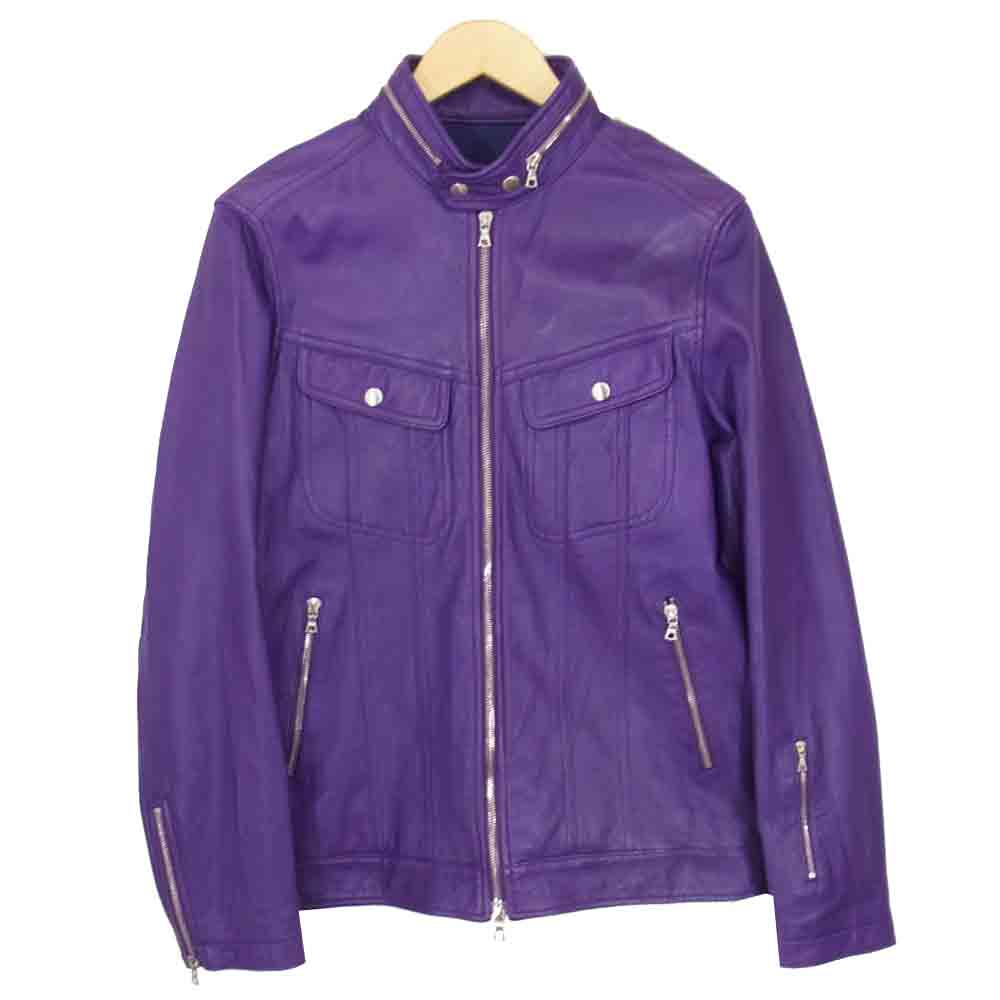 SOPH ソフ SOPH-67028 ラムレザー ライダース ジャケット ブルゾン パープル系 M【中古】