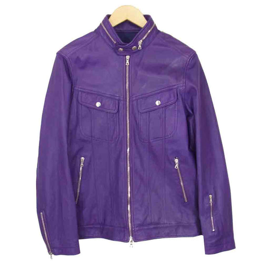 SOPH ソフ SOPH-67028 ラムレザー ライダース ジャケット ブルゾン パープル系 M【中古】