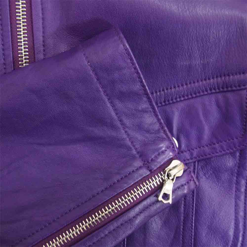 SOPH ソフ SOPH-67028 ラムレザー ライダース ジャケット ブルゾン パープル系 M【中古】