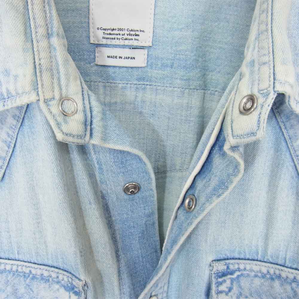 VISVIM ビズビム VS0001822 SOCIAL SCULPTURE SHIRTS L/S デニム ウエスタン シャツ インディゴブルー系 2【中古】