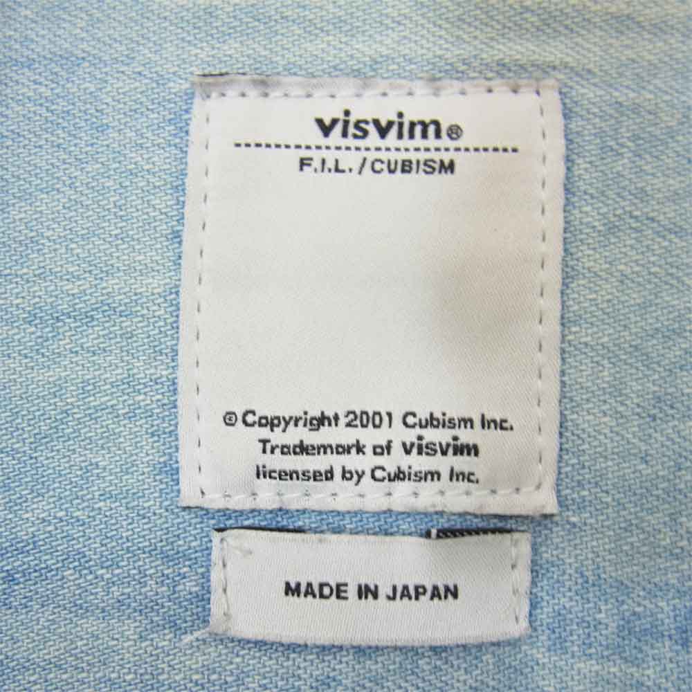 VISVIM ビズビム VS0001822 SOCIAL SCULPTURE SHIRTS L/S デニム ウエスタン シャツ インディゴブルー系 2【中古】