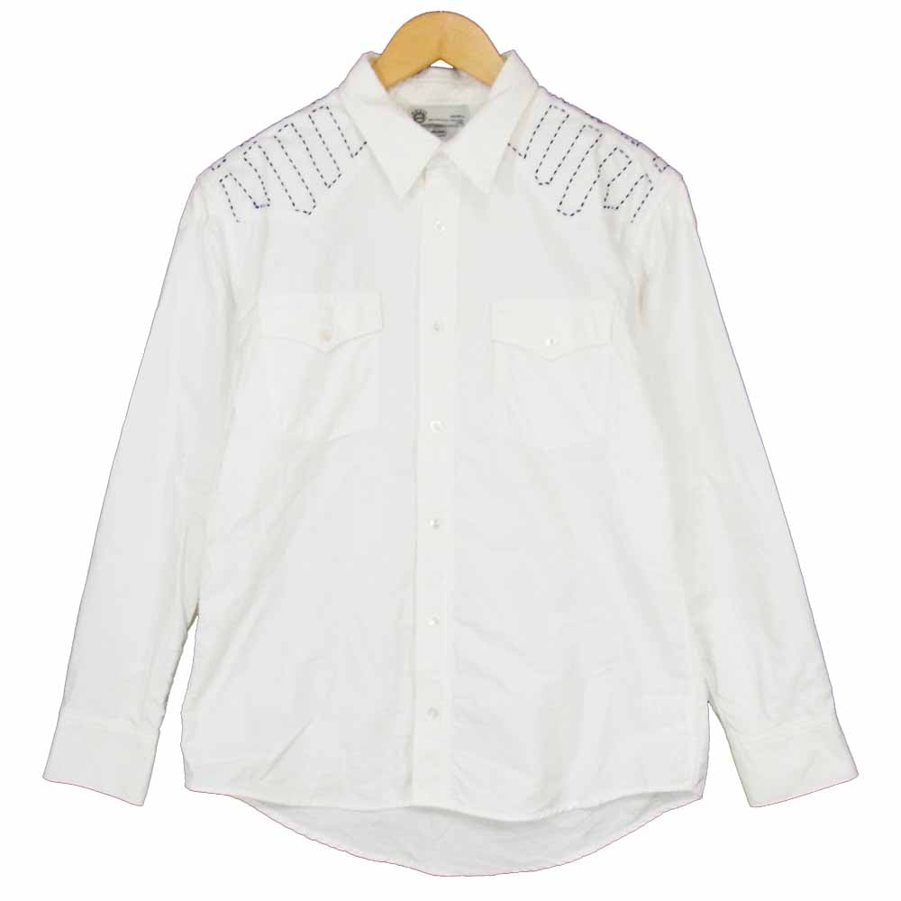 VISVIM ビズビム VS0001919 SASHIKO SHIRT L/S 刺し子 長袖 シャツ ホワイト系 2【中古】