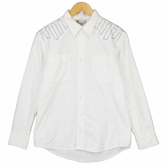 VISVIM ビズビム VS0001919 SASHIKO SHIRT L/S 刺し子 長袖 シャツ ホワイト系 2【中古】