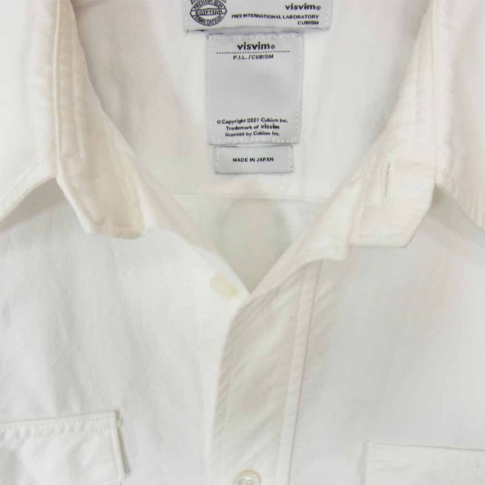 VISVIM ビズビム VS0001919 SASHIKO SHIRT L/S 刺し子 長袖 シャツ ホワイト系 2【中古】