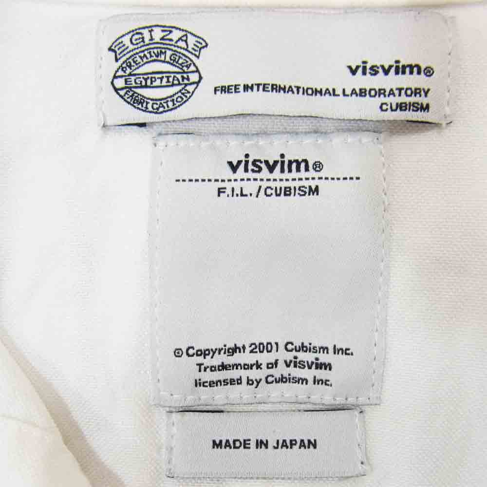 VISVIM ビズビム VS0001919 SASHIKO SHIRT L/S 刺し子 長袖 シャツ ホワイト系 2【中古】