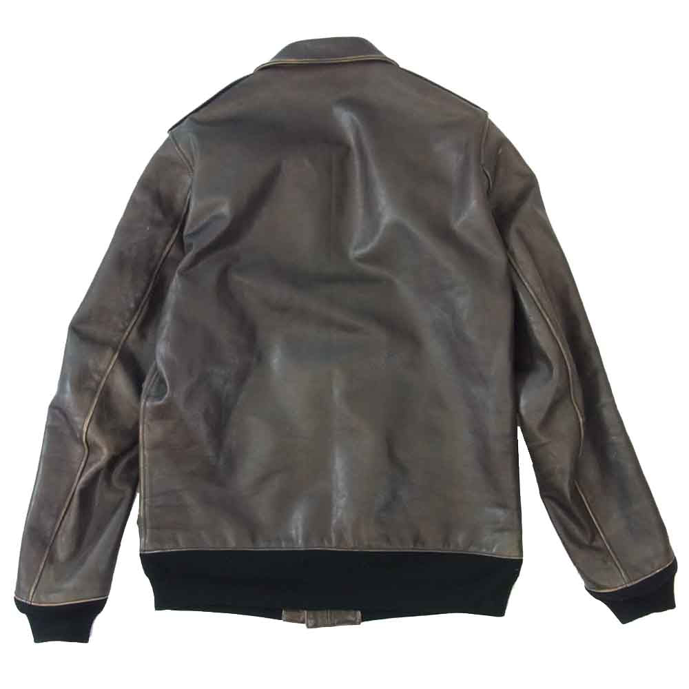 VISVIM ビズビム ELMENDORF JKT 牛革 レザー フライト ジャケット チャコール系 M【中古】