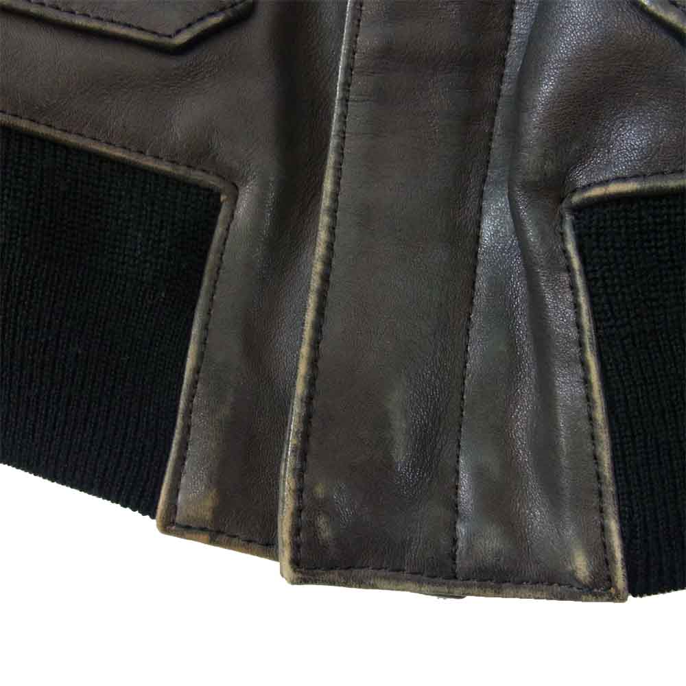 VISVIM ビズビム ELMENDORF JKT 牛革 レザー フライト ジャケット チャコール系 M【中古】