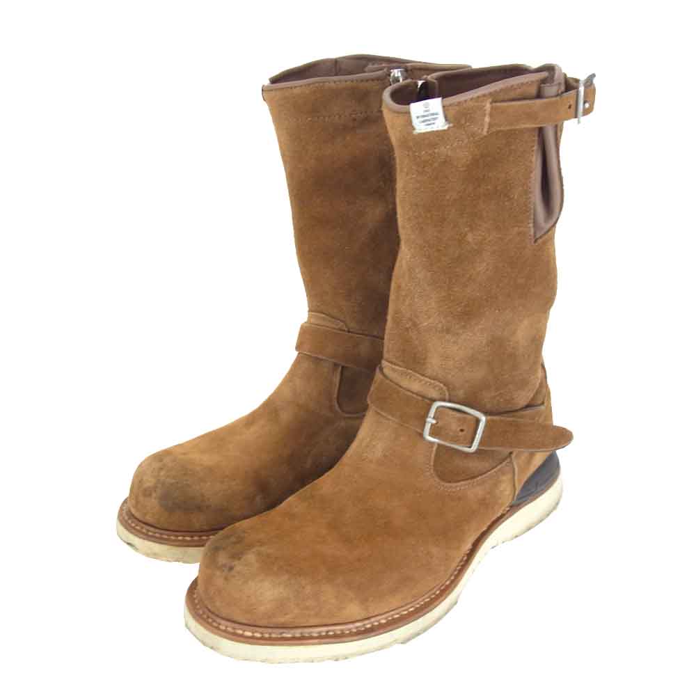 VISVIM ビズビム T.W.O. BOOTS-FOLK FIL限定 1st サイドジップ スエード ブーツ ブラウン系 US 9【中古】