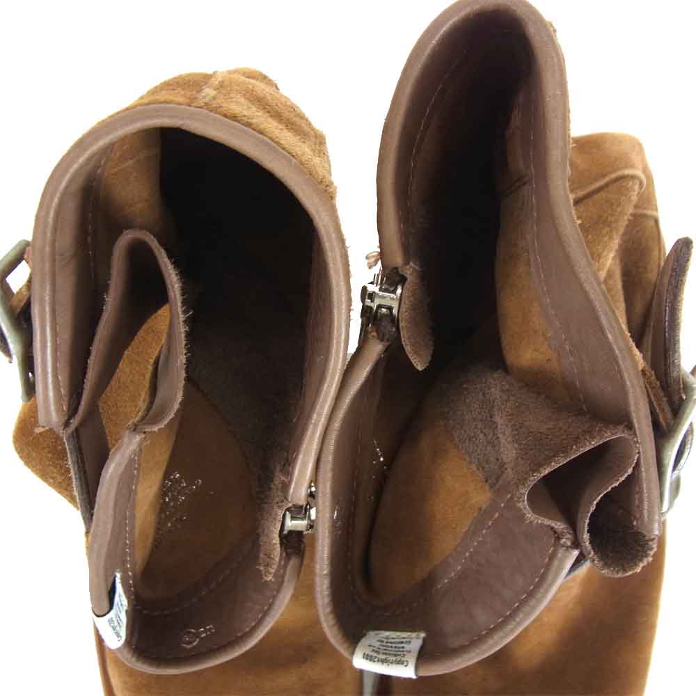 VISVIM ビズビム T.W.O. BOOTS-FOLK FIL限定 1st サイドジップ スエード ブーツ ブラウン系 US 9【中古】