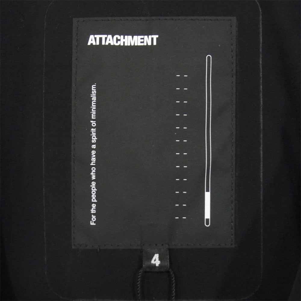 ATTACHMENT アタッチメント 20SS AC01-206 ナイロン 4WAY ストレッチ ステンカラー コート ブラック系 4【新古品】【未使用】【中古】