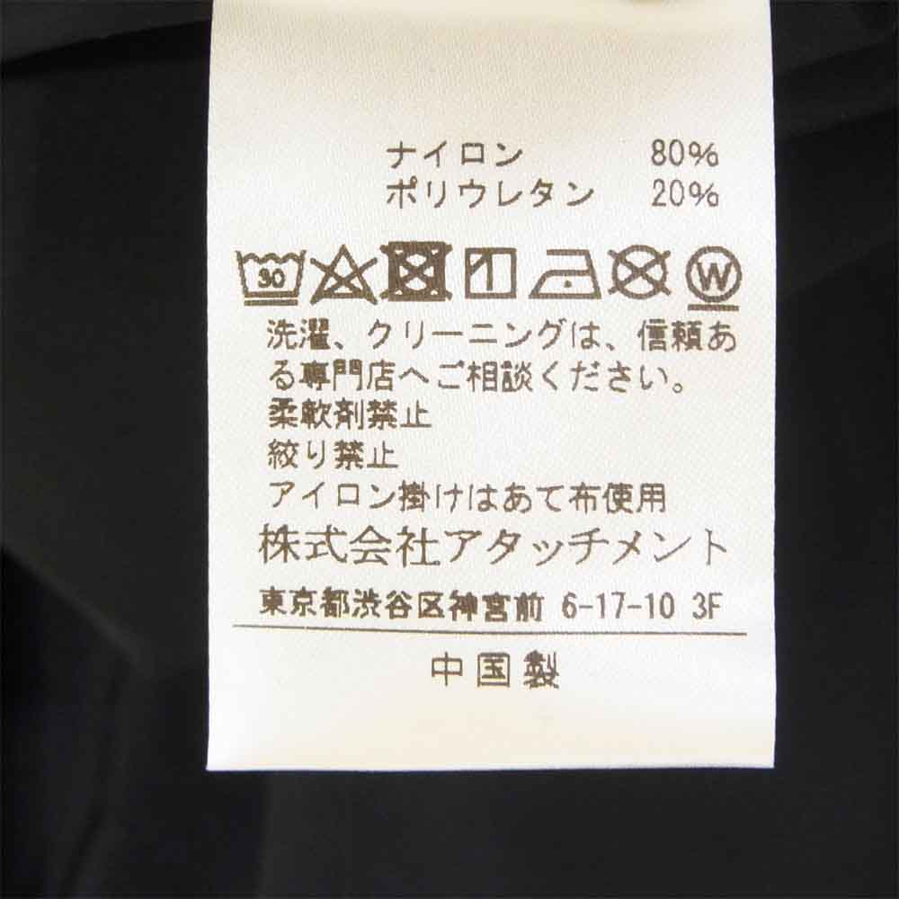ATTACHMENT アタッチメント 20SS AC01-206 ナイロン 4WAY ストレッチ ステンカラー コート ブラック系 4【新古品】【未使用】【中古】