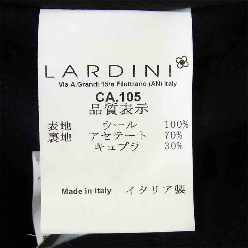 LARDINI ラルディーニ JJ23143AQ メルトン チェスター コート ブラック系 50【中古】