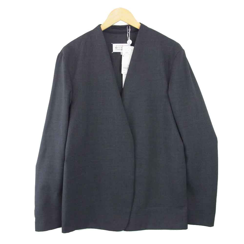 MAISON MARGIELA メゾンマルジェラ 20AW S50BN0447 WOOL JACKET ノーカラー ウール ジャケット グレー系 50【新古品】【未使用】【中古】