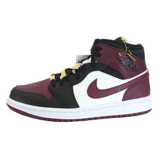 NIKE AIR JORDAN ナイキ ジョーダン CZ4385 016 WMNS AIR JORDAN 1 MID SE スニーカー ブラック ホワイト/バーガンディ 26cm【新古品】【未使用】【中古】
