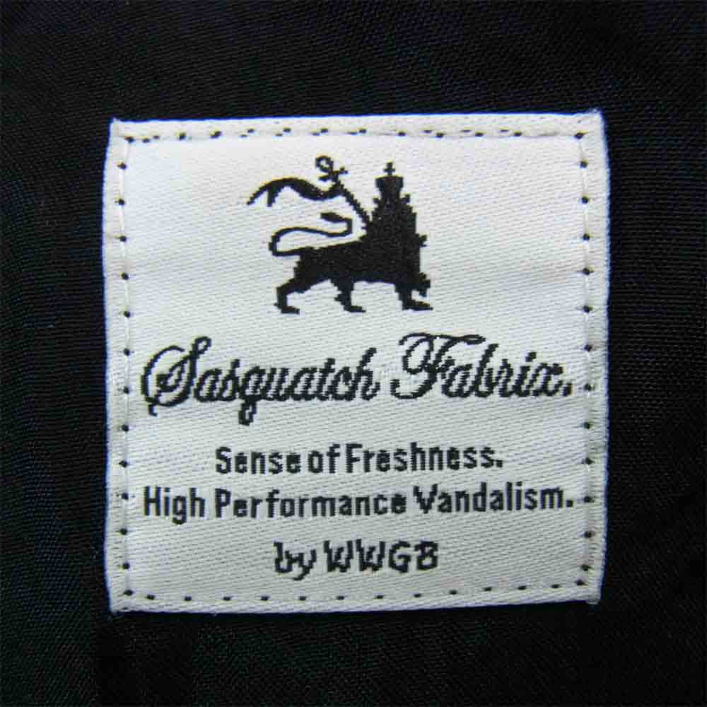 SASQUATCHfabrix. サスクワァッチファブリックス 18SS-SY9-004 NOTCHED COLLAR SATIN SHIRT ノッチドカラー サテン シャツ ブラック系 L【中古】