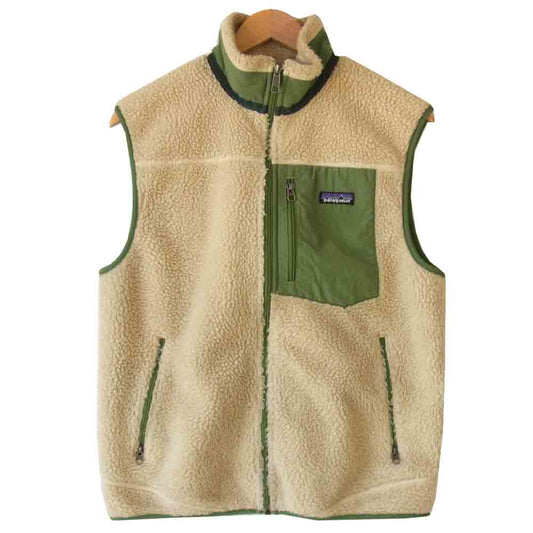 patagonia パタゴニア 23046 F9 レトロ X フリース ベスト ベージュ×緑 M【中古】