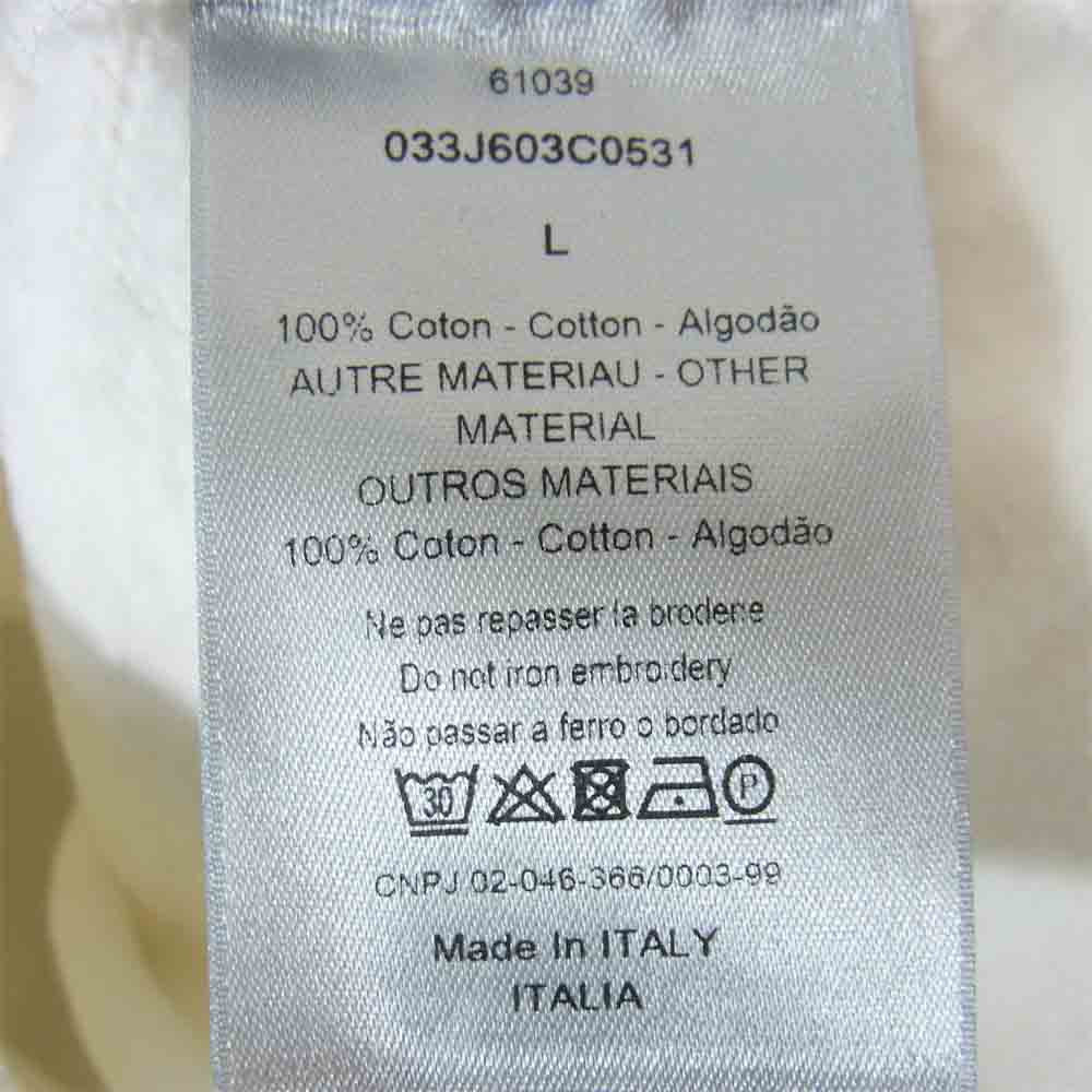 DIOR HOMME ディオールオム 19SS × KAWS スウェット ホワイト系 L【美品】【中古】