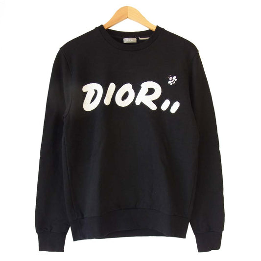 DIOR HOMME ディオールオム 19SS 923J620N1242 × KAWS カウズ Bee ビー  日本限定 スウェット ブラック系 ホワイト系 S【美品】【中古】