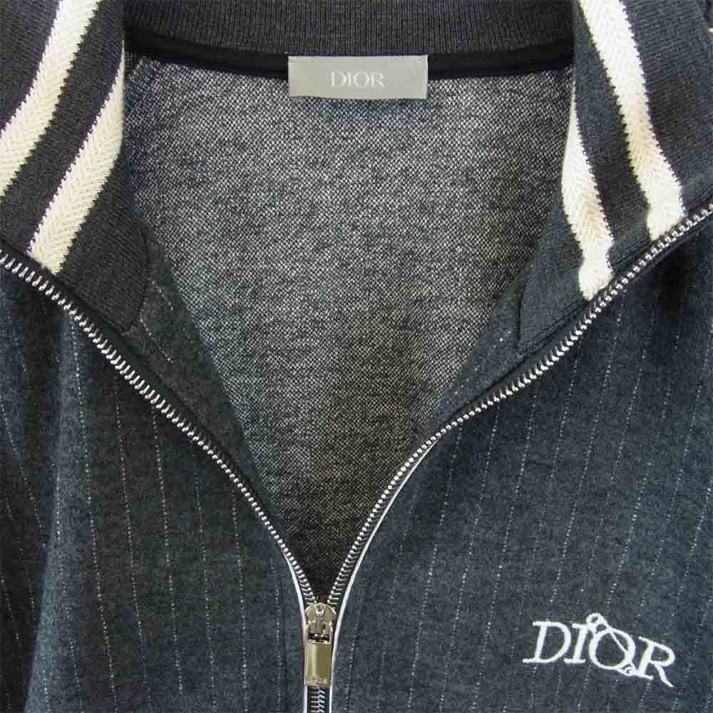 DIOR HOMME ディオールオム 20AW × JUDY BLAME ジュディ ブレイム トラック ジャケット グレー系 ホワイト系 XL【美品】【中古】