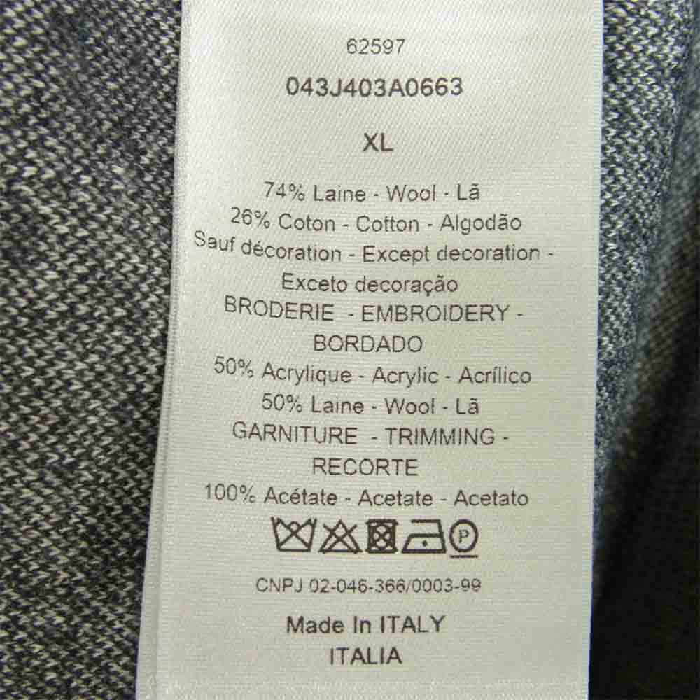 DIOR HOMME ディオールオム 20AW × JUDY BLAME ジュディ ブレイム トラック ジャケット グレー系 ホワイト系 XL【美品】【中古】