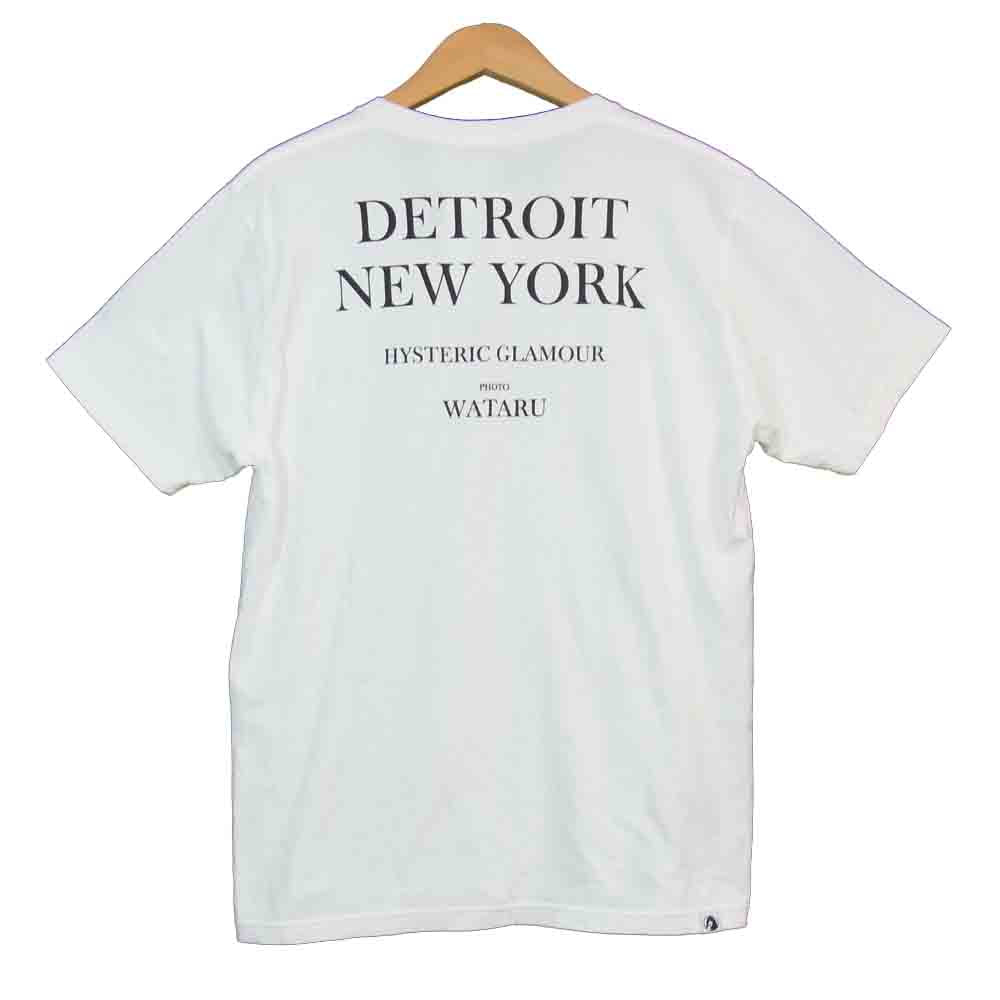 HYSTERIC GLAMOUR ヒステリックグラマー 0222CT32 DETROIT NEW YORK WATARU Tシャツ ホワイト系 M【新古品】【未使用】【中古】