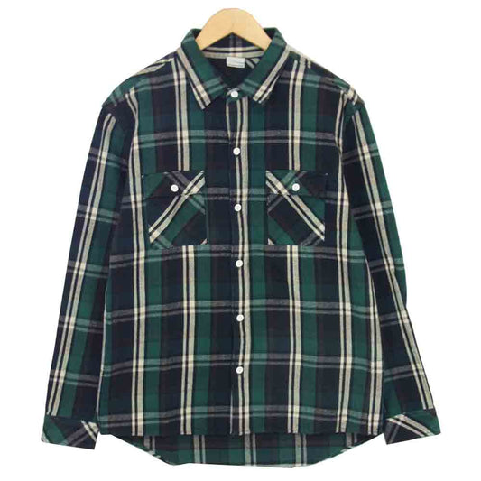 Ron Herman ロンハーマン コットン チェック ネル シャツ グリーン系 L【中古】