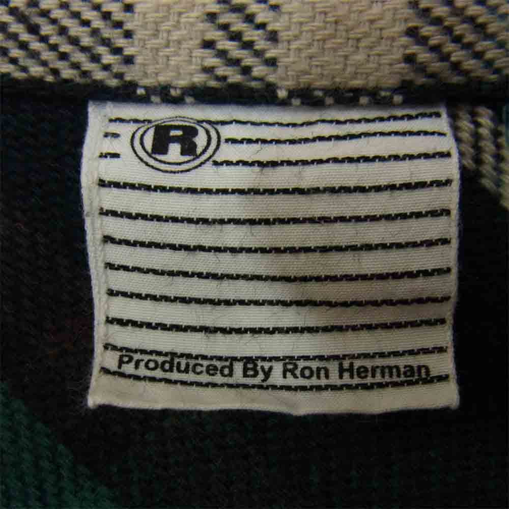 Ron Herman ロンハーマン コットン チェック ネル シャツ グリーン系 L【中古】