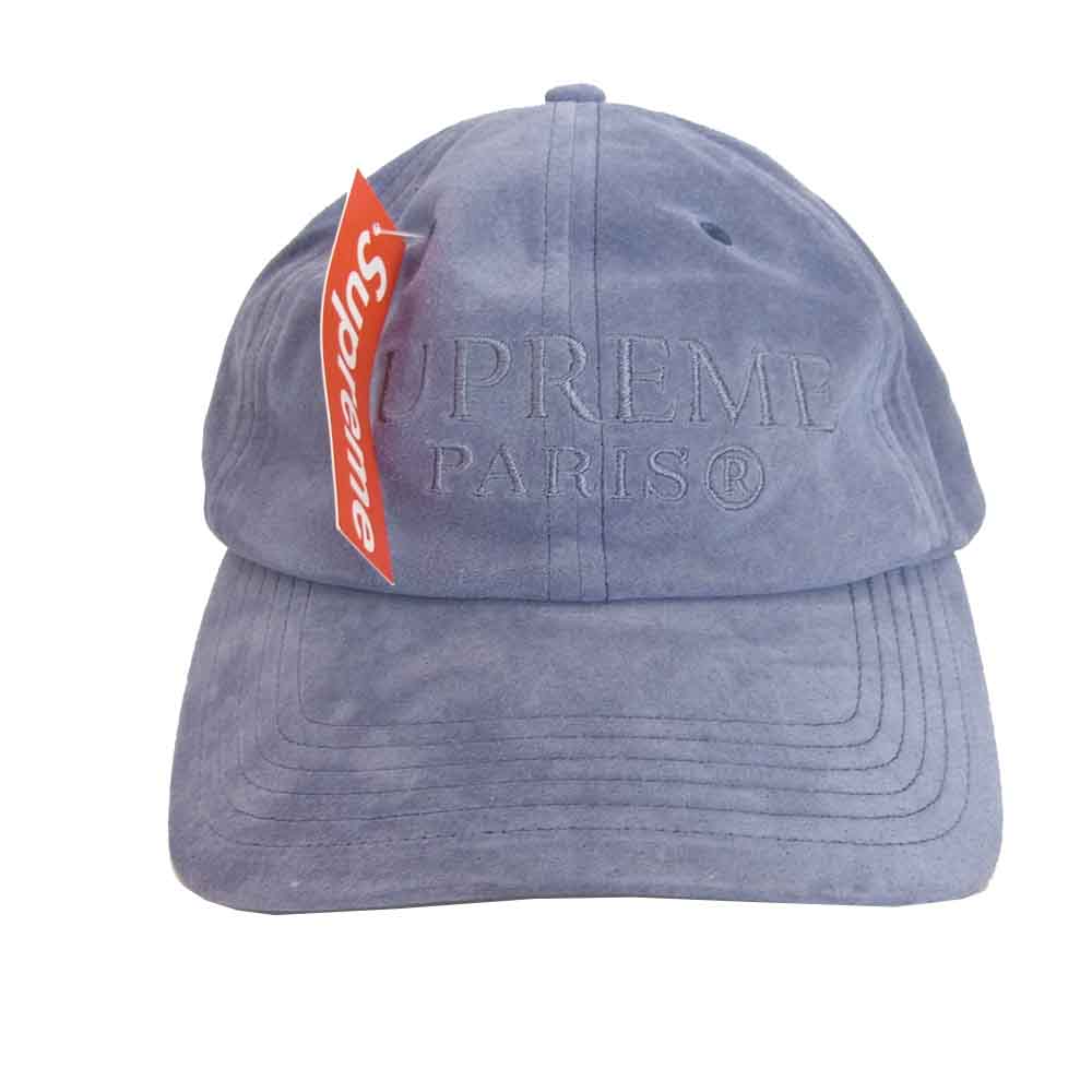 Supreme シュプリーム 16SS Suede 6-Panel Cap PARIS ロゴ 刺繍 スエード 6パネル キャップ パープル系【新古品】【未使用】【中古】