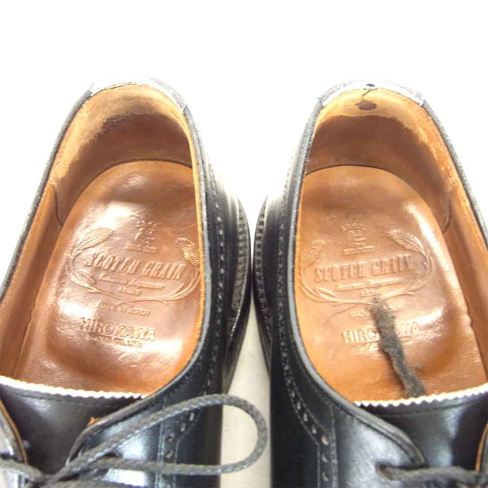 SCOTCH GRAIN スコッチグレイン H033 匠シリーズ 25EE 黒 純正シューキーパー付 ビジネスシューズ ブラック系 25cm【中古】