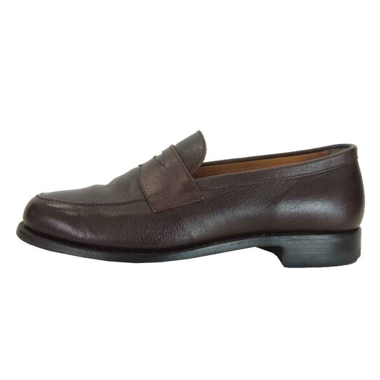 SCOTCH GRAIN スコッチグレイン  HA1240 匠シリーズ 25EEE シボ革 純正シューキーパー付 ローファー ビジネスシューズ ダークブラウン系 25cm【中古】