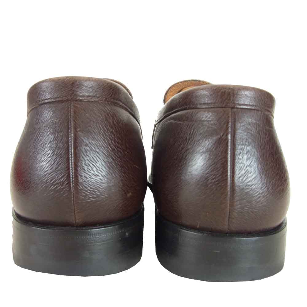 SCOTCH GRAIN スコッチグレイン  HA1240 匠シリーズ 25EEE シボ革 純正シューキーパー付 ローファー ビジネスシューズ ダークブラウン系 25cm【中古】