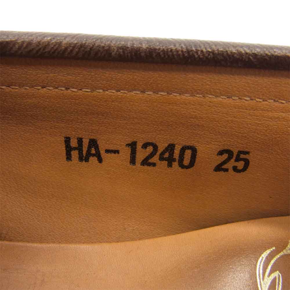SCOTCH GRAIN スコッチグレイン  HA1240 匠シリーズ 25EEE シボ革 純正シューキーパー付 ローファー ビジネスシューズ ダークブラウン系 25cm【中古】