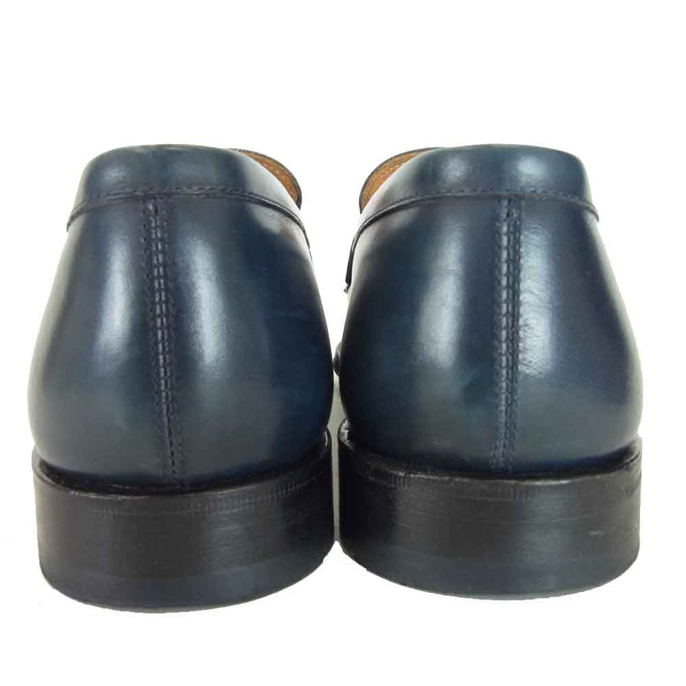 JALAN SRIWIJAYA ジャランスリウァヤ 98589 18045 コインローファー ビジネスシューズ ダークネイビー系 6 1/2 【中古】