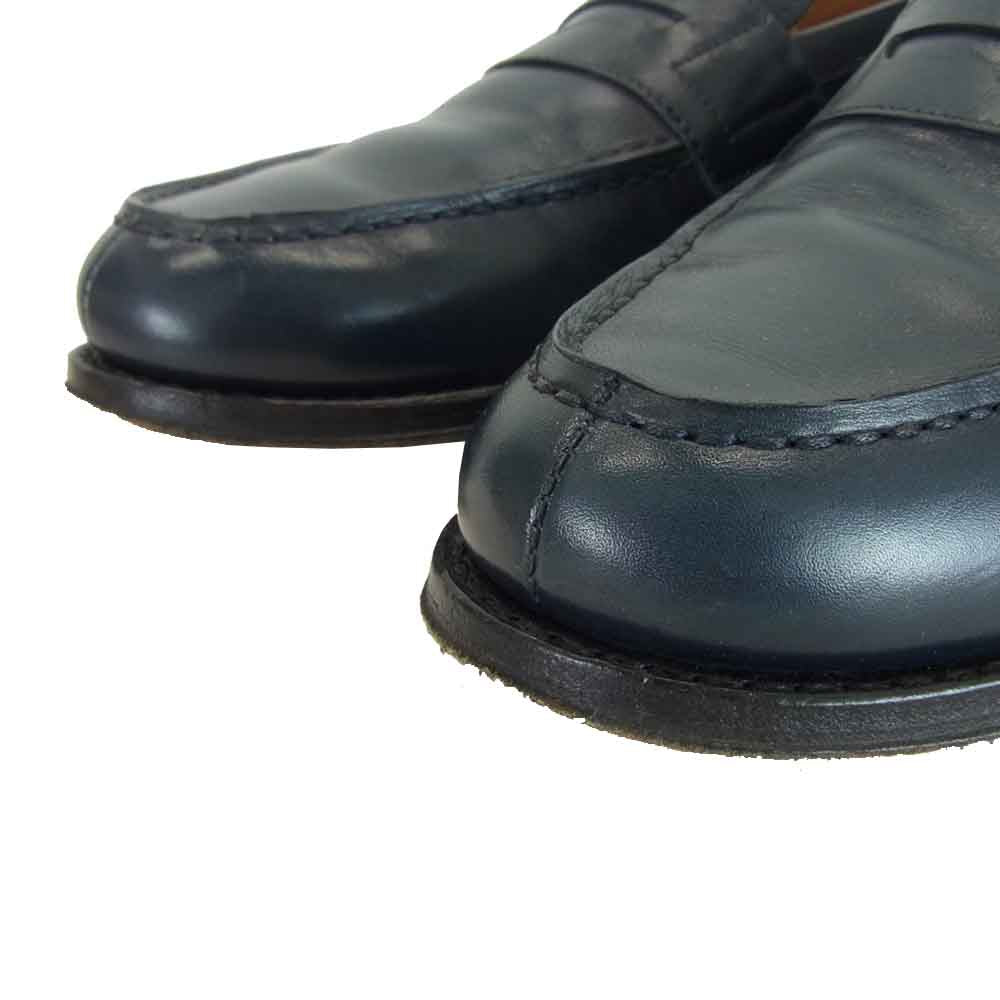 JALAN SRIWIJAYA ジャランスリウァヤ 98589 18045 コインローファー ビジネスシューズ ダークネイビー系 6 1/2 【中古】