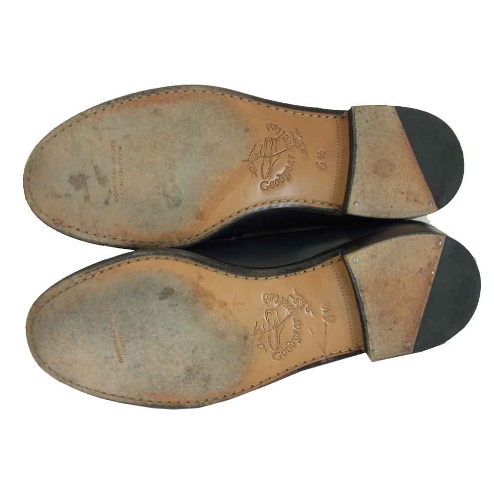 JALAN SRIWIJAYA ジャランスリウァヤ 98589 18045 コインローファー ビジネスシューズ ダークネイビー系 6 1/2 【中古】